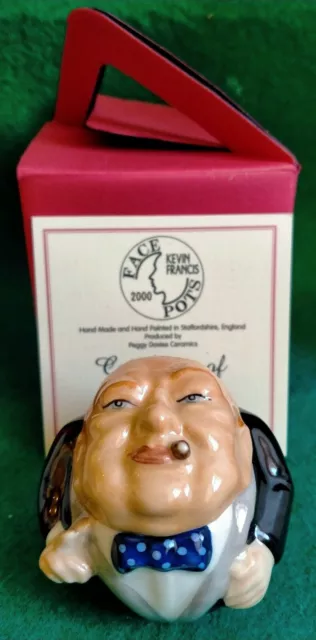 A Boxed 2001 Kevin Francis Face Pots 'Winston Churchill' With Coa