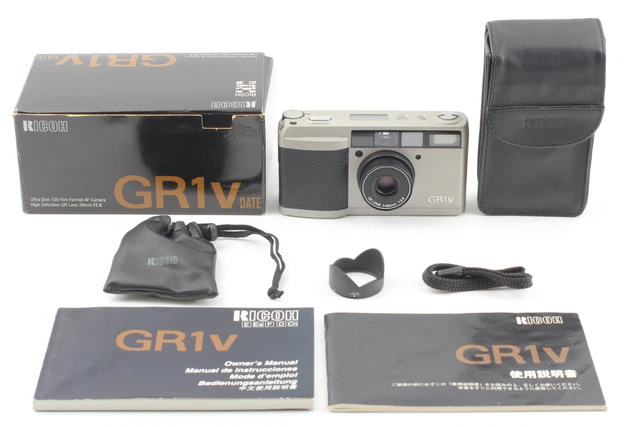 LCD Works 【MINT in Box w/ Hood】 Ricoh GR1V Silver 35mm Film Camera From JAPAN 3