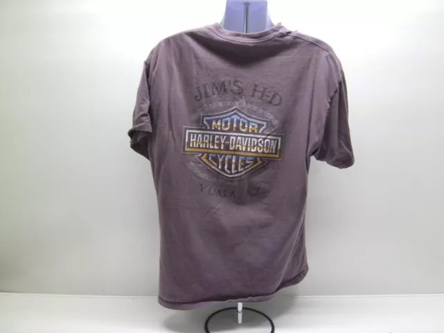 Jims Harley Davidson Men's XL T-Shirt Purple Yuma Arizona Made in USA 3