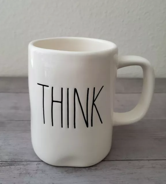 BRAND NEW RAE DUNN By Magenta THINK Coffee Tea Mug Farmhouse Summer Home Decor