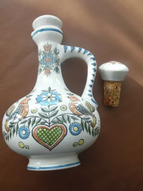 Alte Grappa Flasche aus Keramik