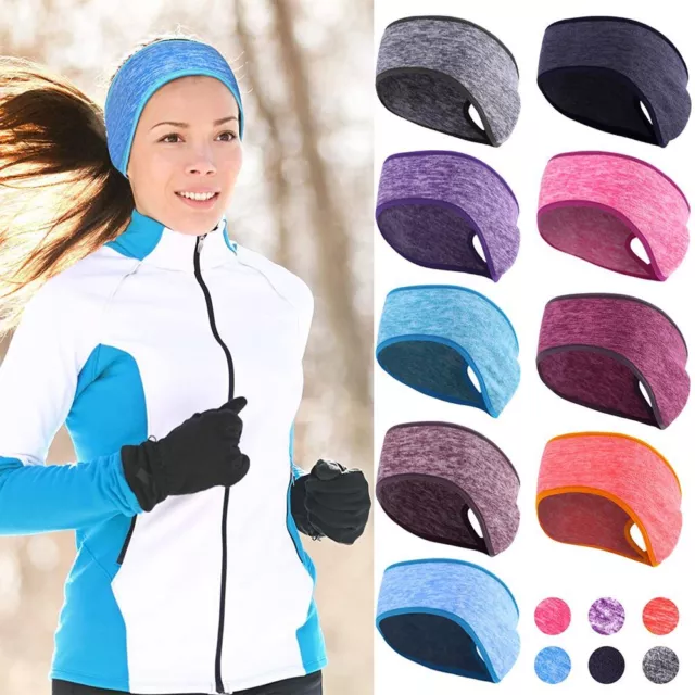 Fleece Ear Cover Running Headband Ear Warmer Ponytail Headband Winter Sweatband