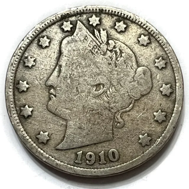 Liberty Head V Nickel 1910 5c Coin Collection