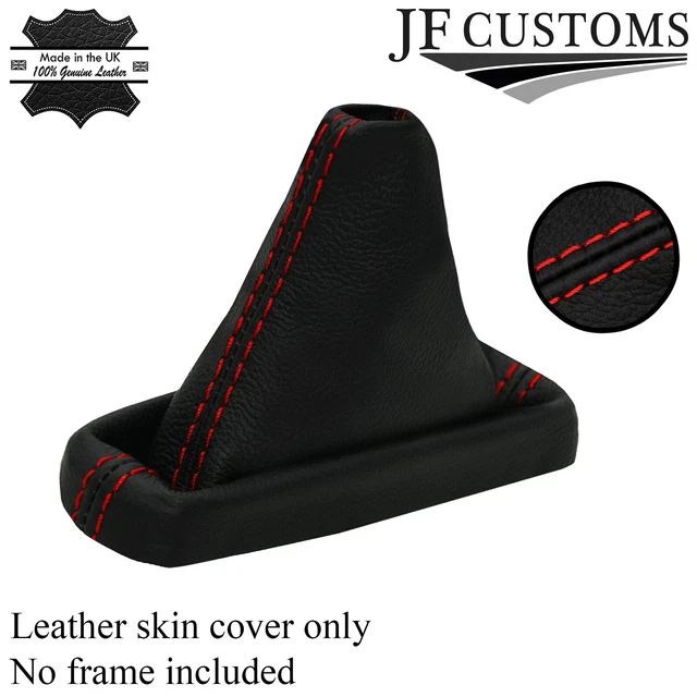 Botte Levier De Vitesse En Suède Noir - Pour Honda Civic Type R - Coutures Rouges - Fabriqué En Italie