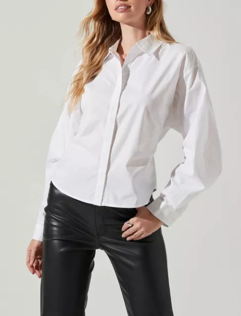 ASTR the Label Sienna Cotton Cut Out Shirt 4D 946