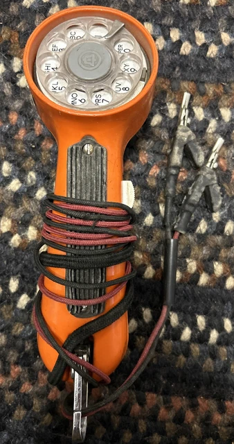 BELL SYSTEM Orange Western Electric Vintage Lineman's Rotary (Butt) Test Set