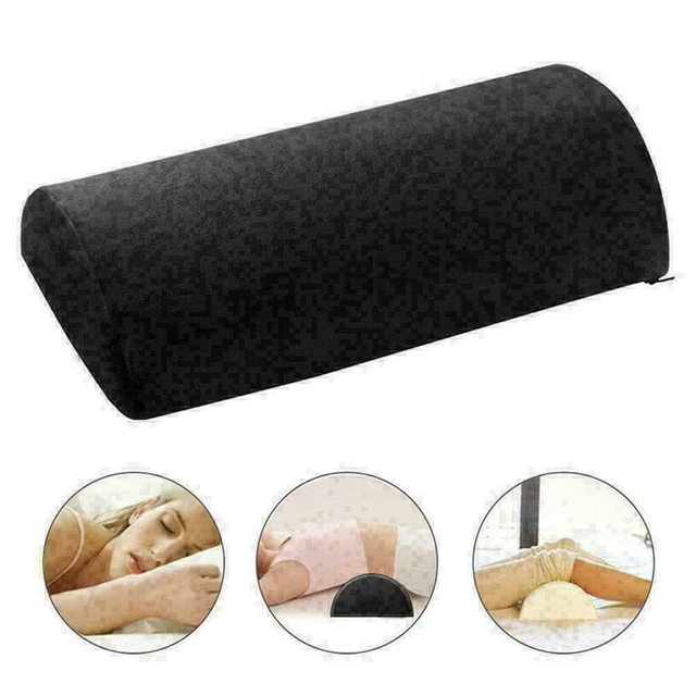 Memory Foam Half Moon Bolster Knee Neck Roll Pillow Relief Lumbar Pain