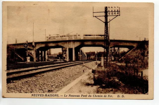 NEUVES MAISONS - Meurthe et Moselle - CPA 54 - le nouveau pont du Tramway