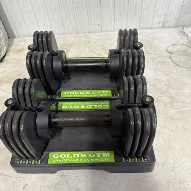 Gold's gym adjustable hotsell dumbbells 25 lbs