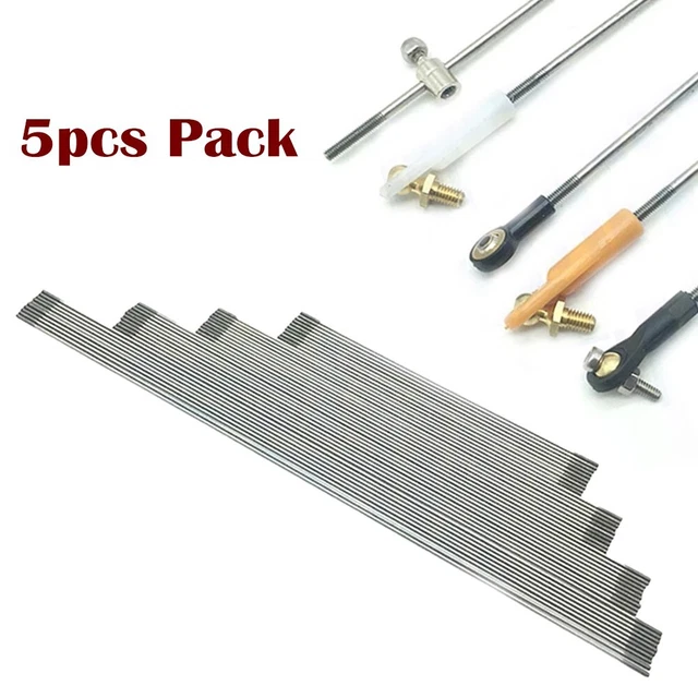 5*Tie Rod RC Model Parts 150mm/200mm/250mm/300mm For DIY Linkage Servo Push Rod