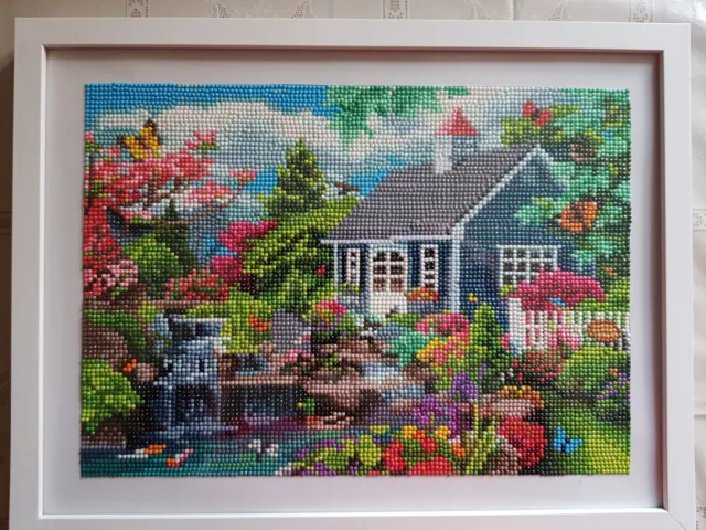 Diamond painting Bauernhaus mit Naturgarten