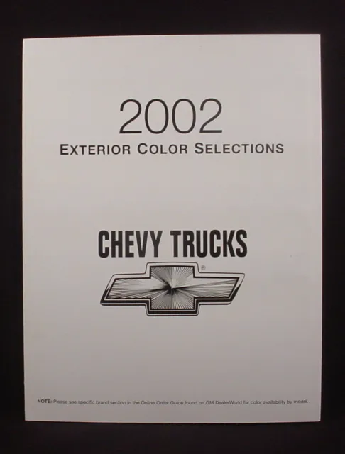 2002 Chevrolet Truck Exterior Color Selections - Silverado / Tahoe - Etc.