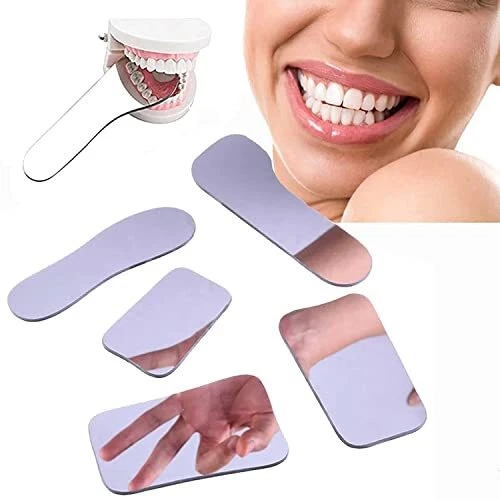 Oral Mirror Dental Two-Sided Reflector Photographic Titanium Plated Glass