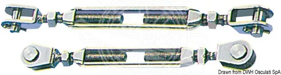 Osculati Wantenspanner mit zwei festen Gabelterminals AISI 316 5 mm