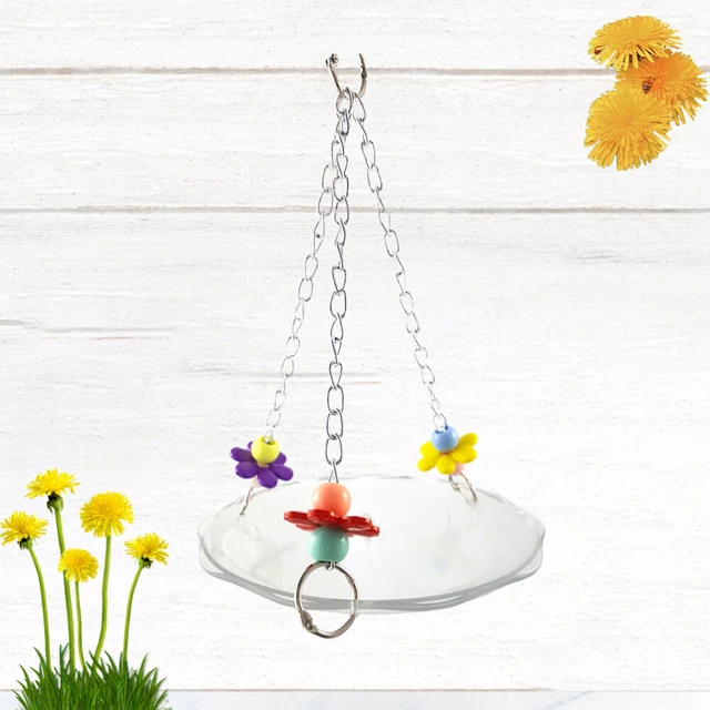 1pc Oiseau Perroquet Mangeoire Suspendue Mangeoire à oiseaux avec Plateau