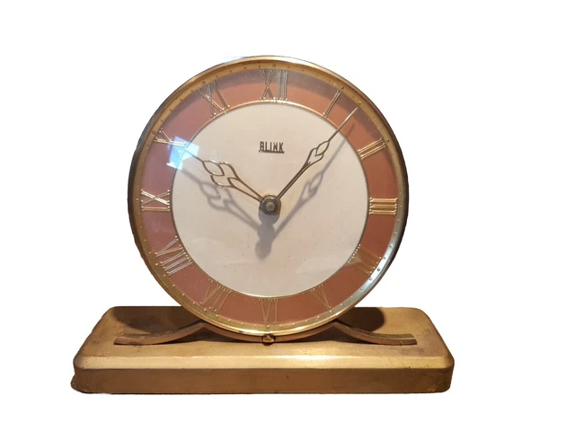 Orologio Blink Da Tavolo Anni 50 In Ottone
