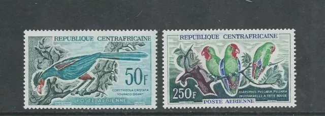 Centrale Africana Repubblica 1962 Uccello a Tema Set Completo (Scott C7-C8) VF