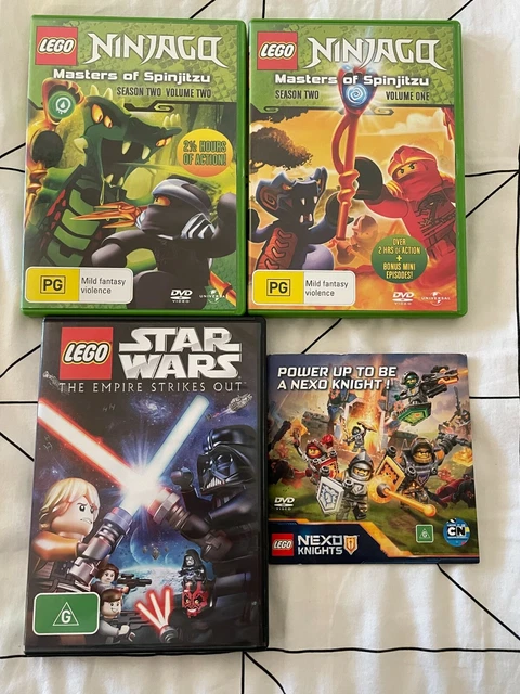 4 x Lego DVDs, Ninjago, Star Wars, Nexo Knights, Excellent Condition