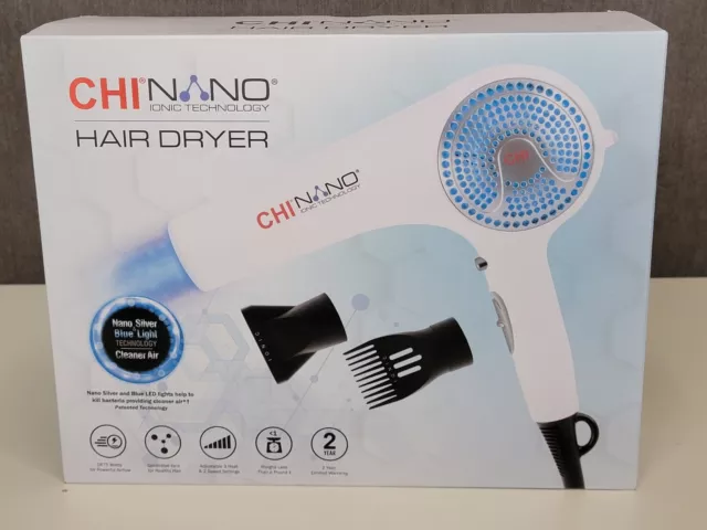 CHI Nano Ionic Hair Dryer with Drying Nozzle 1875W GF8504 BRAND NEW