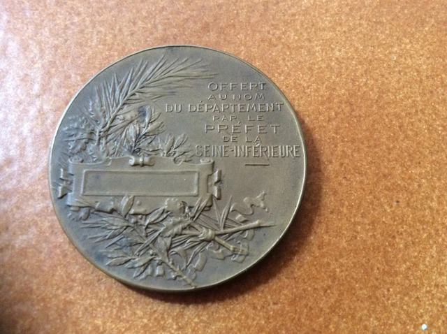 A 1892 bronze medal with silvering by Louis-Oscar Roty, created for the