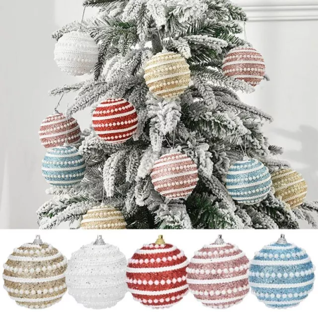 8cm Hanging Christmas Decor Baubles Tree Balls Xmas Party Wedding Ornament
