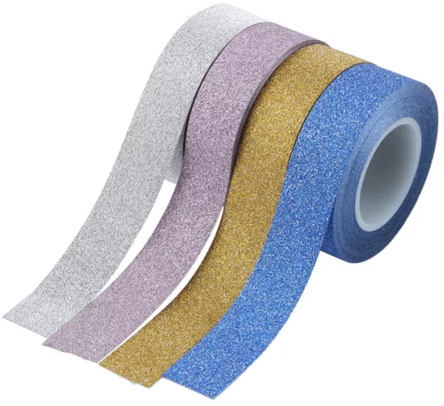 10m x 14mm Kleber Glitzer Washi Band - Papier Klebeband Sammelband Kartenherstellung 3