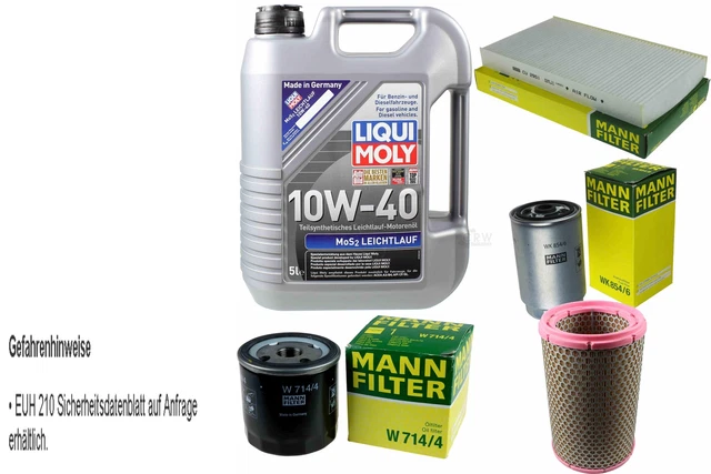 MANN-FILTER INSPECTION SET 10L Huile Moteur 5W-40 MB 229.5 Pour De EUR 274,59 - FR