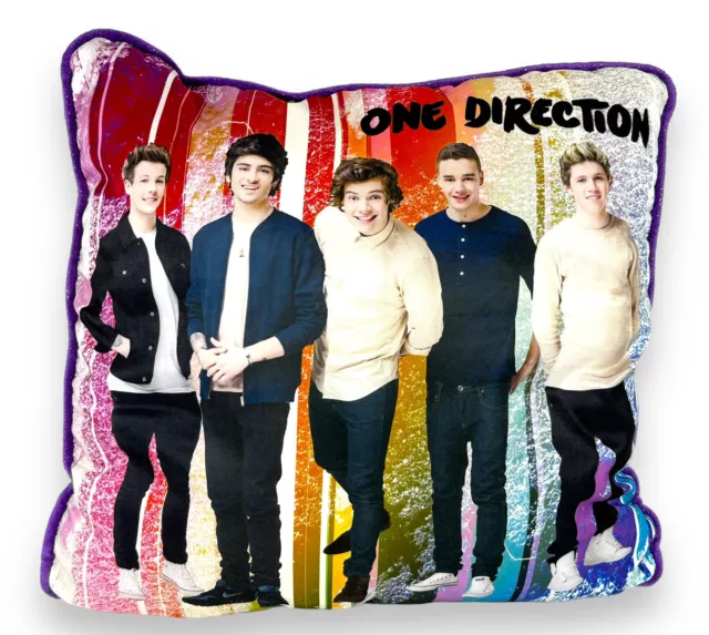 One Direction Cushion Pillow Glitter 16X16 Niall Liam Zayn Harry Louis 1D  Pink