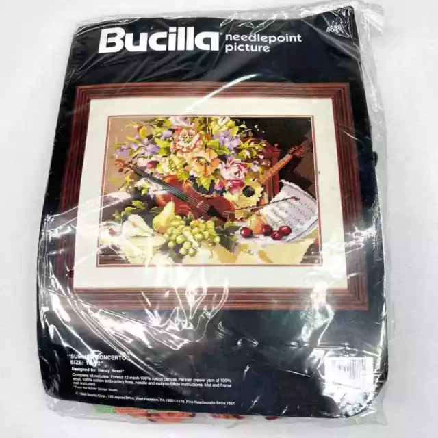 Vintage Bucilla Summer Concerto Needlepoint Kit