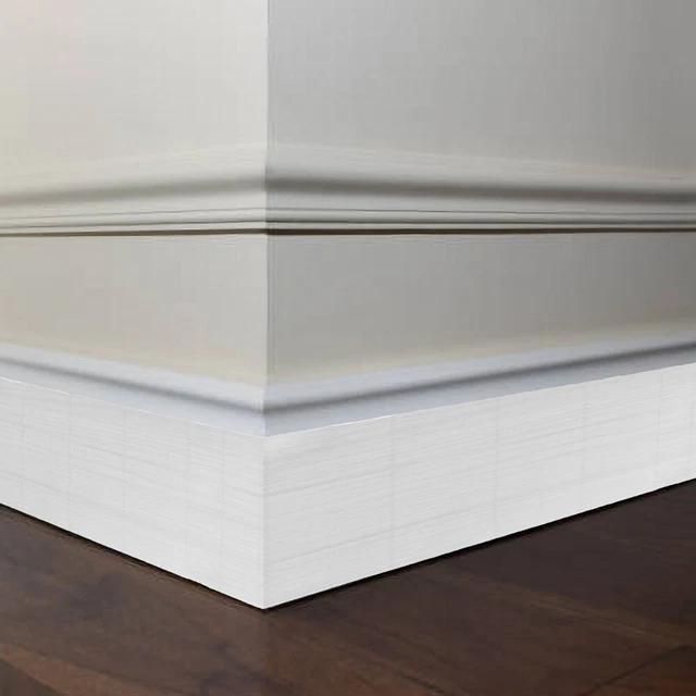 Bordo carta da parati bastoncino da baseboard autoadesivo bianco PVC