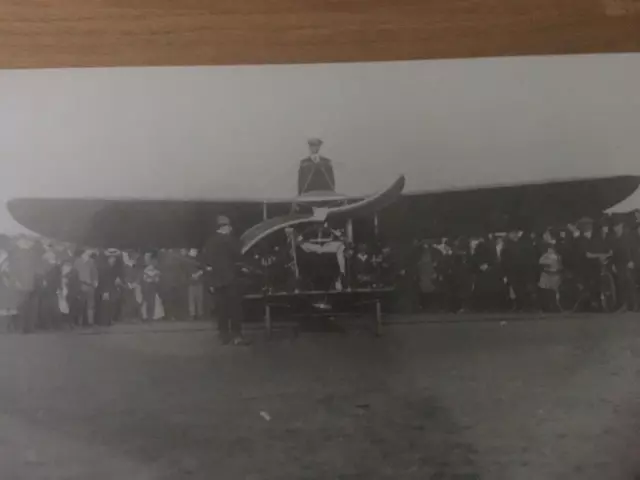 Photograph from Original Glass Plate First Aeroplane Swansea South Wales 1912