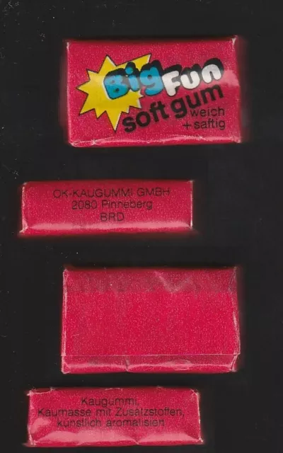 BIG FUN OK KAUGUMMI kaugummibild -- BUBBLE GUM PACKET wrapper