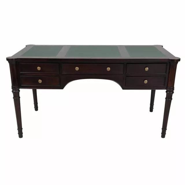 Solid Mahogany Wood Louis Philip French Writing Desk Antique Style 2