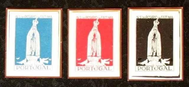 s1984) Portugal 1950 N.S. do Rosario de Fatima - 3 seltene Proben in 3 Farben
