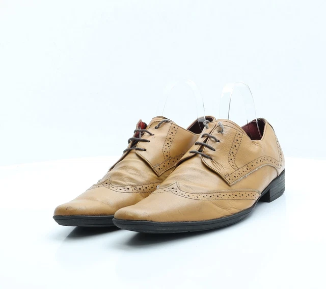 Abito Oxford Lambretta da uomo marrone in finta pelle UK 9 EU