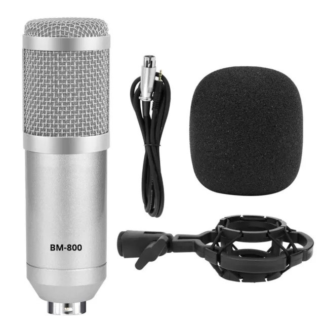 BM 800 Microphone Condenser Sound Recording Microphone With Shock Mount For Radi