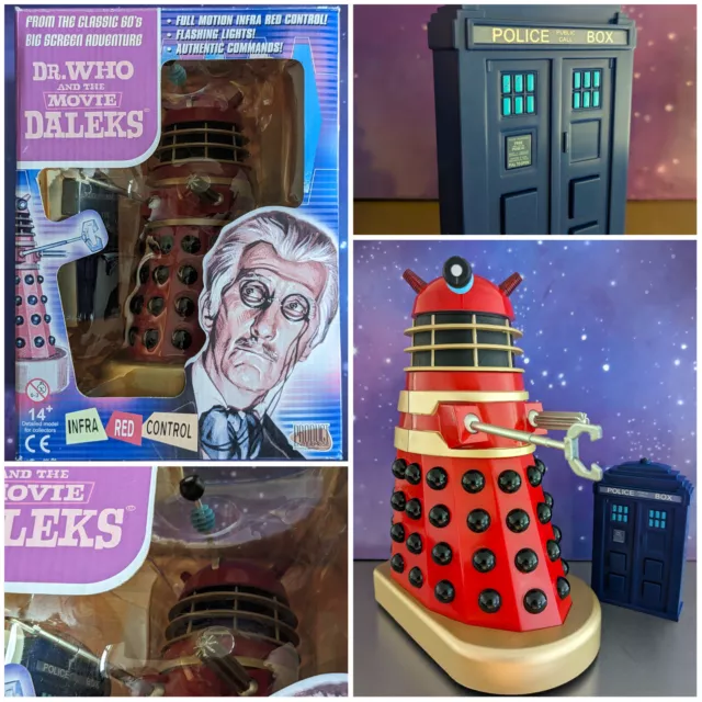 Doctor Who Red Black & Gold Movie Dalek Infra Red Remote Control Figure Boxed