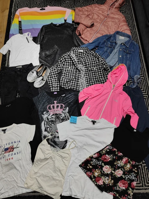 #922💜 Huge Bundle Of Girls Clothes 13-14years GEORGE NEXT H&M RIVER DENIM CO
