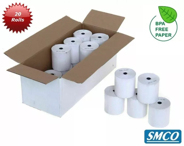 STAR TSP600 TSP100 Till Rolls THERMAL RECEIPT PAPER 80mm Wide BPA FREE By SMCO