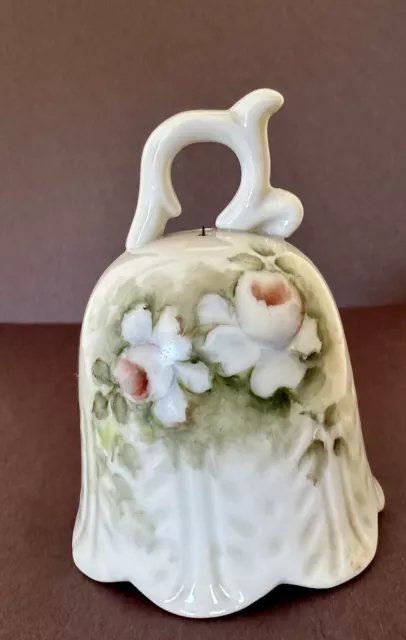 1971 handpainted signed bone china bell. Grannycore. Cottage Core. Vintage.