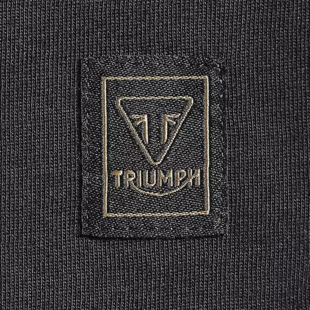 Genuine Triumph Motorcycles Orford Union Flag Triumph Logo Print T-Shirt Black 3