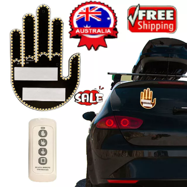 FUNNY CAR MIDDLE Finger Gesture Light with Remote - Ideal Gifts $35.99 -  PicClick AU