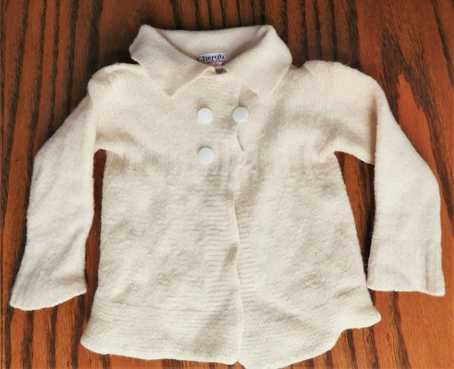 Cappotto carrozzina cherubino vintage pura lana anni '30 taglia 12 pollici SOLO DISPLAY N