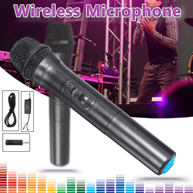 WIRELESS MICROPHONE VHF Karaoke Church Cordless Handheld Mic System w