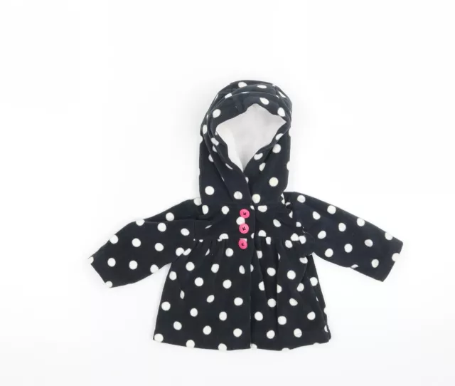 Carters Baby Blue Polka Dot Basic Coat Size 0-3 Months Button