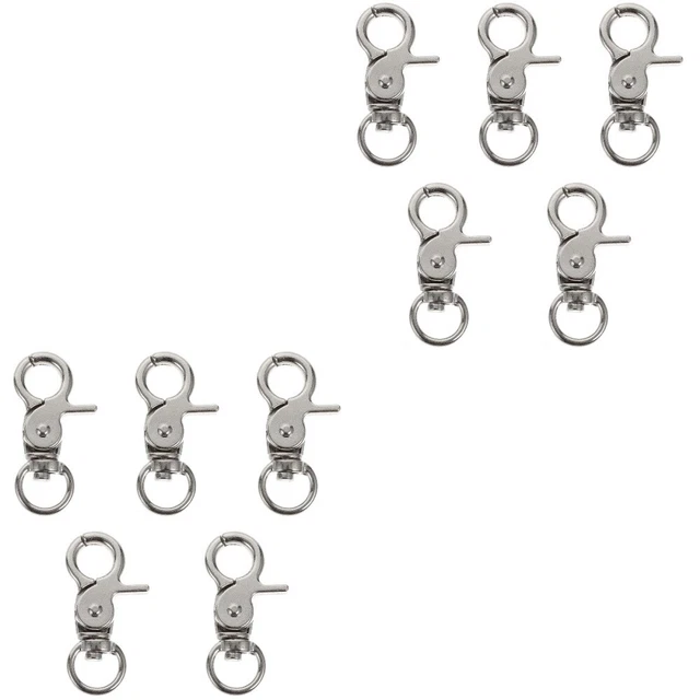 10 piezas Cerradura Jaula para Pájaros Jaulas de Acero Inoxidable Puerta Metal Dedo Pájaros Clip