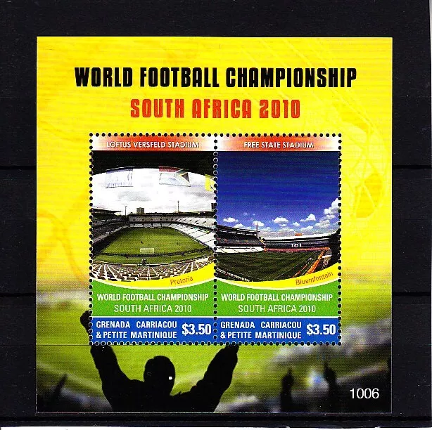 Briefmarken Fussball - Soccer - WM 2010 - GRENADA - Block postfrisch