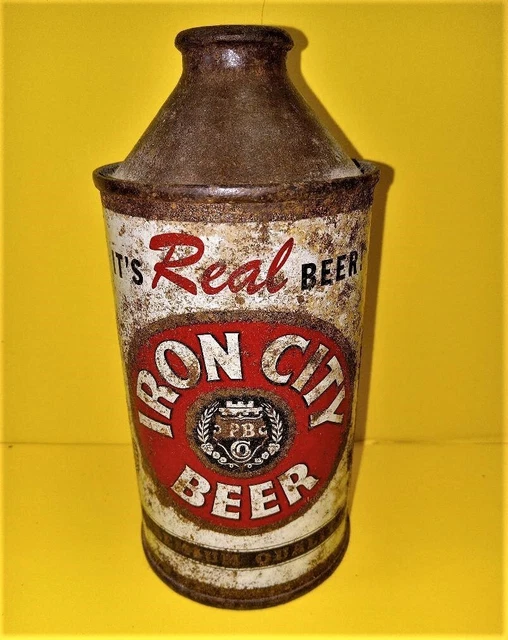 Off grade Iron City Beer Cone Top  Beer Can.