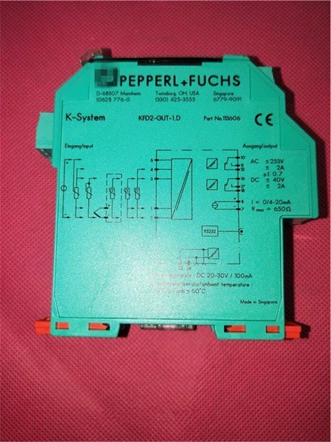 ONE NEW IN BOX Pepperl+Fuchs safety barrier KFD2-GUT-1.D free shipping ...