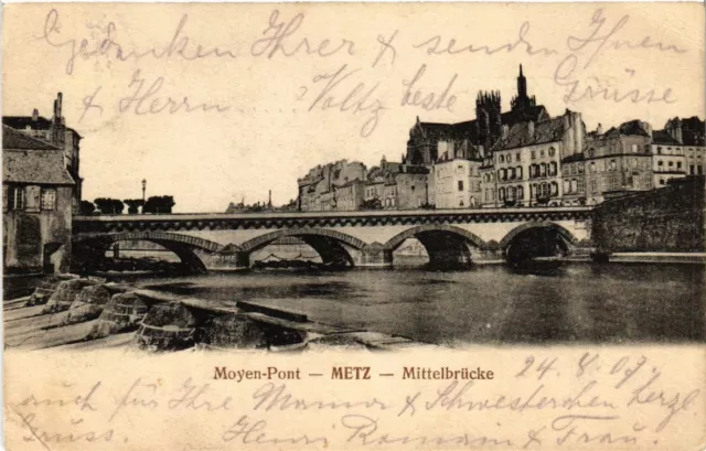 CPA AK Moyen-Pont - METZ - Mittelbrucke (455198)